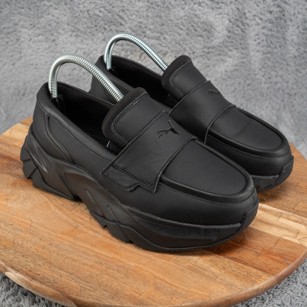 Women's Puma Sophyr loafer Sneakers US 8 EU 38.5 UK 5.5 Chunky Slip On Black